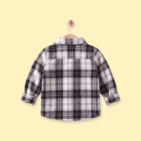 Boys Black Checked Long Sleeve Shirt Shirts