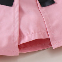 Girls White Flutter Sleeve Rose Bow Shorts Sets 2 pc. Sets