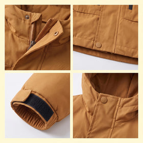 Boys Mustard Yellow Long Sleeve Hooded Zip-Up Jacket Coats & Jackets