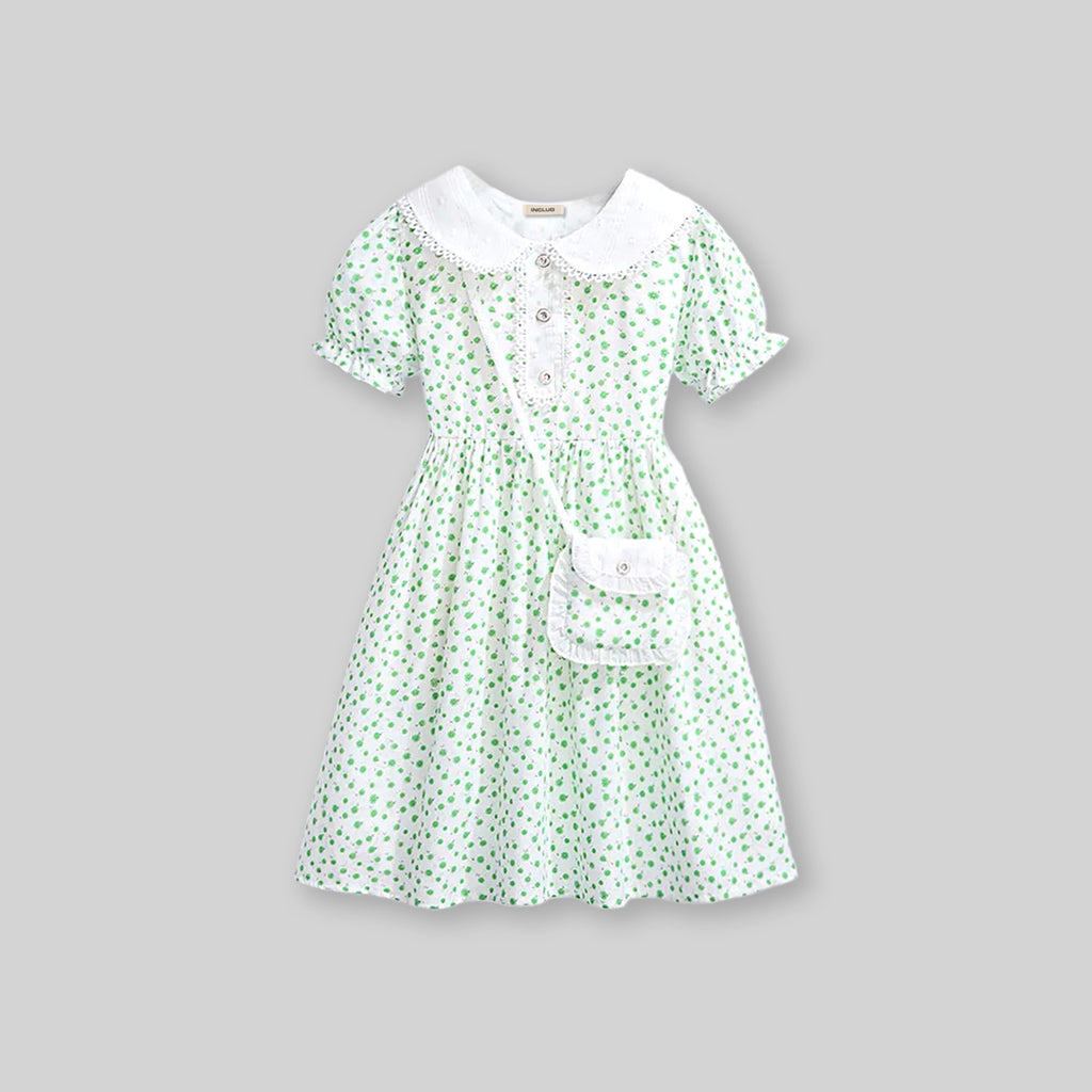 Girls Floral Print Fit & Flare Dress Casual Dresses   