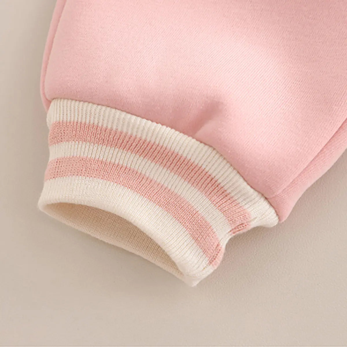Girls Pink Embroidered Regular Sweatshirt With Sleeveless Jackets, Pants & Bag Sets 4 pc. Sets