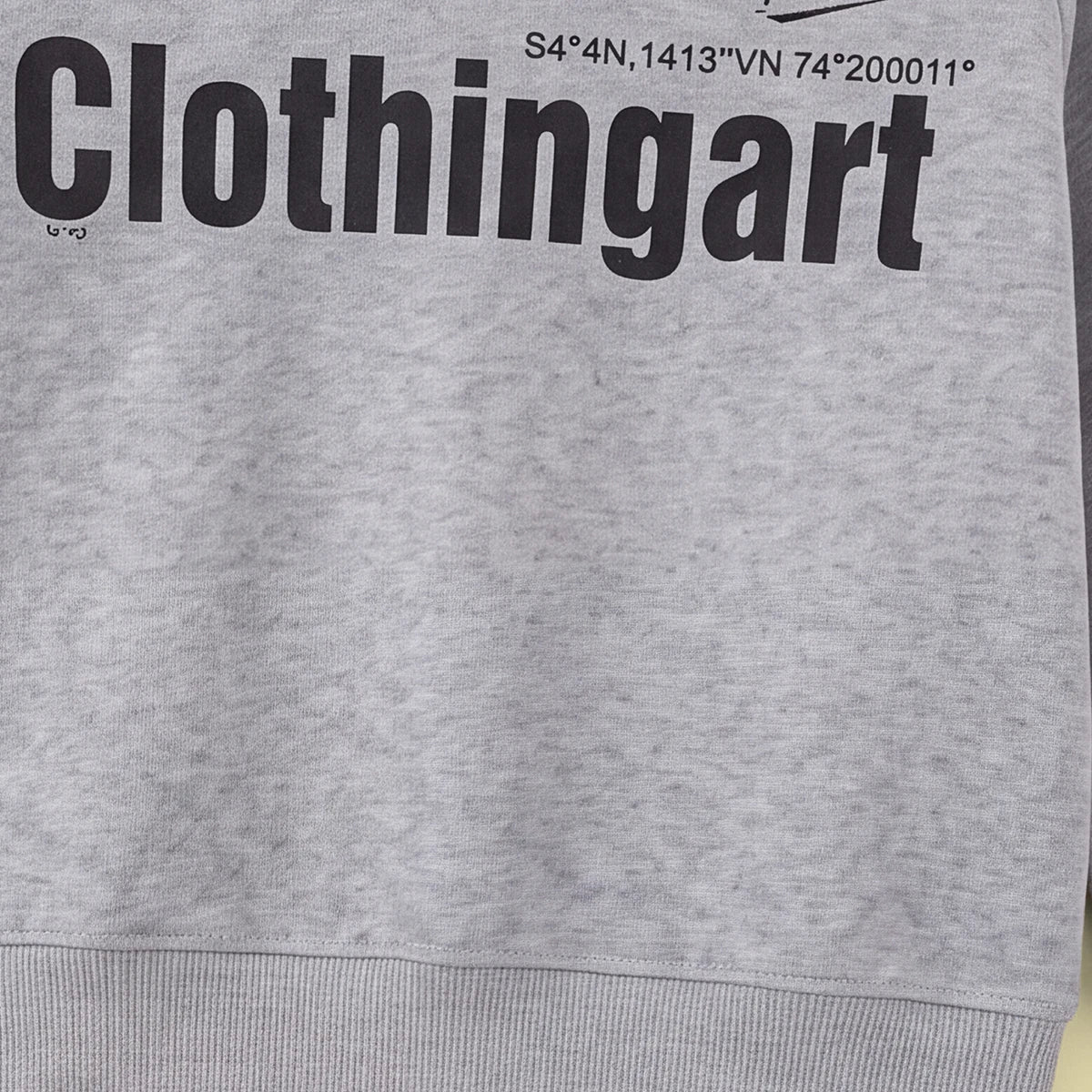 Boys Grey Typographic Printed Sweatshirt With Pants Set Sets
