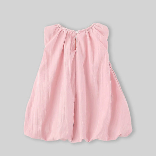 Girls Pink Cat Applique Sleeveless A-Line Dress Casual Dresses