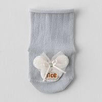 Pack of 4 Girls Multicolour Bunny And Bow Applique Calf Length Socks Socks