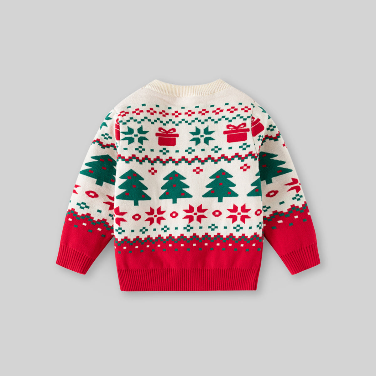 Boys Multicolor Self-Design Christmas Sweater Sweaters & Cardigans