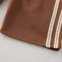 Boys Brown Solid Sweatshirt With Pants Co-ord Set 2 pc. Sets