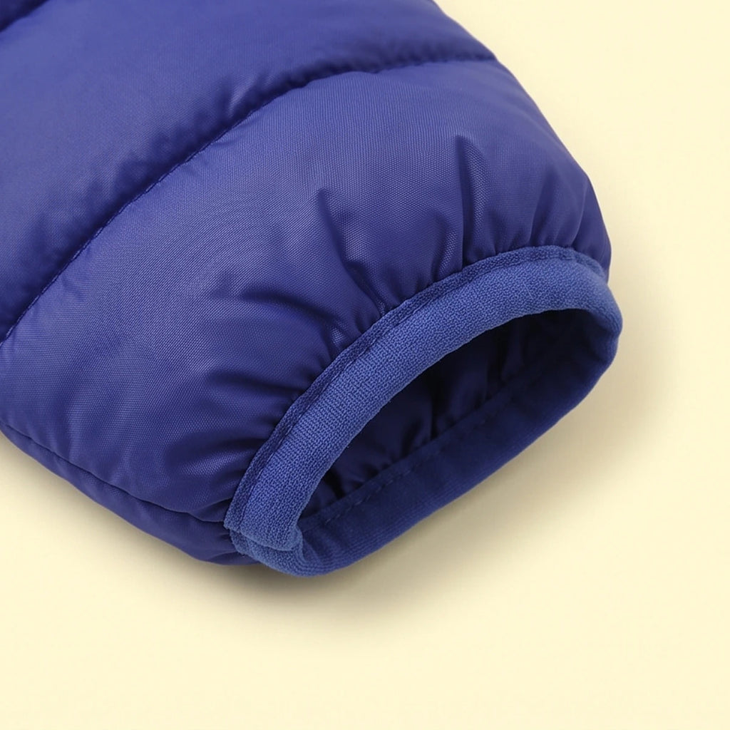 Boys Navy Blue Hooded Quilted Puffer Jacket Coats & Jackets