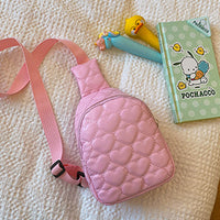 Girls Pink PU Leather Crossbody Bag Trending Accessories