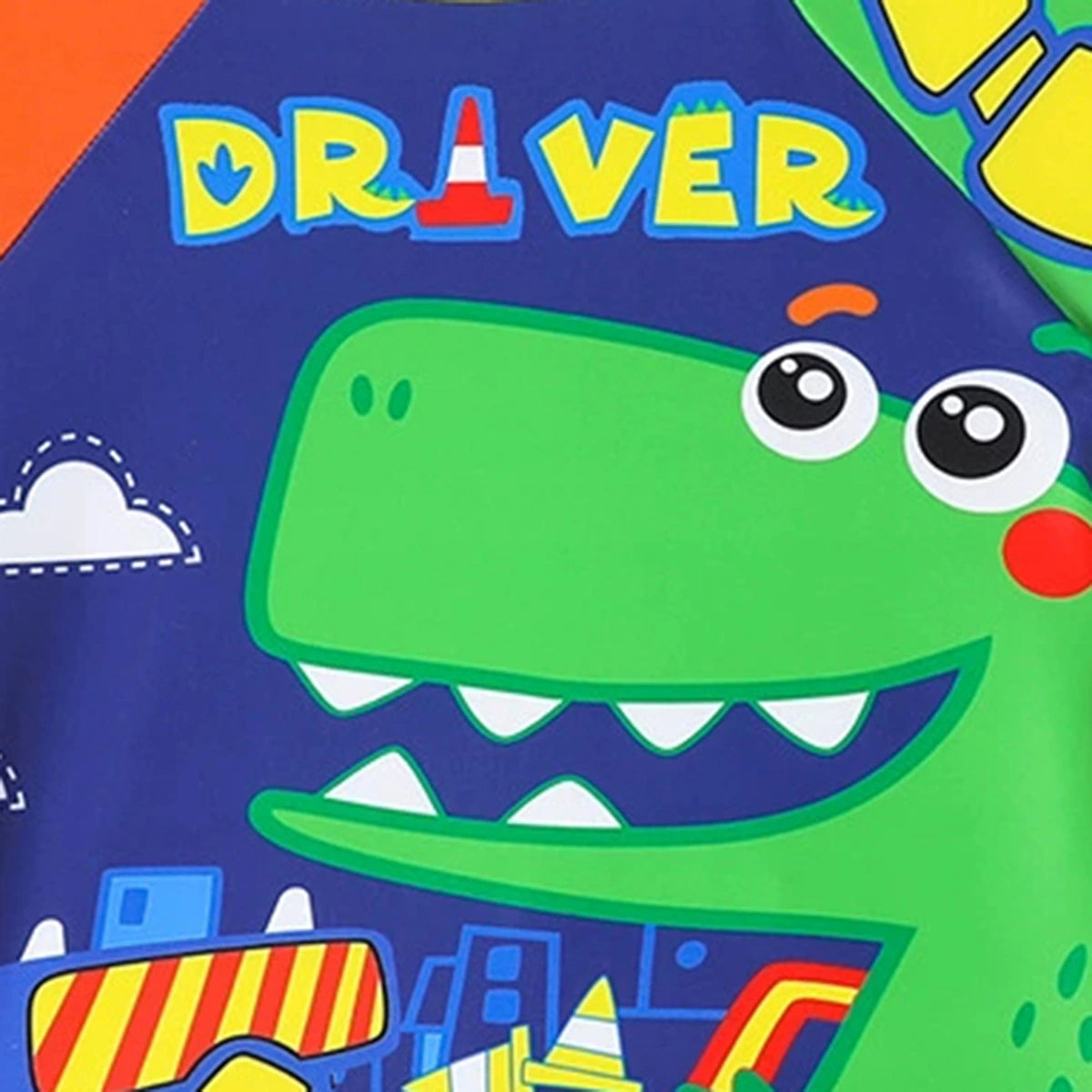 Boys Blue Dinosaur Printed T-Shirt With Shorts & Cap Swimwear Sets Sets