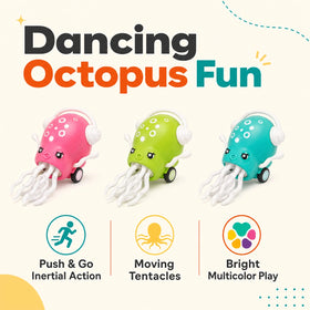 Sea Green Dancing Octopus Push & Go Toy for Kids Trending Accessories