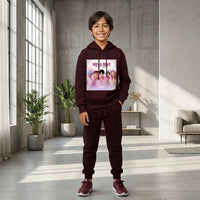 Boys Maroon Nova Beat Graphics Hoodie With Jogger Co-ord Sets Sets Maroon 4-5 Y