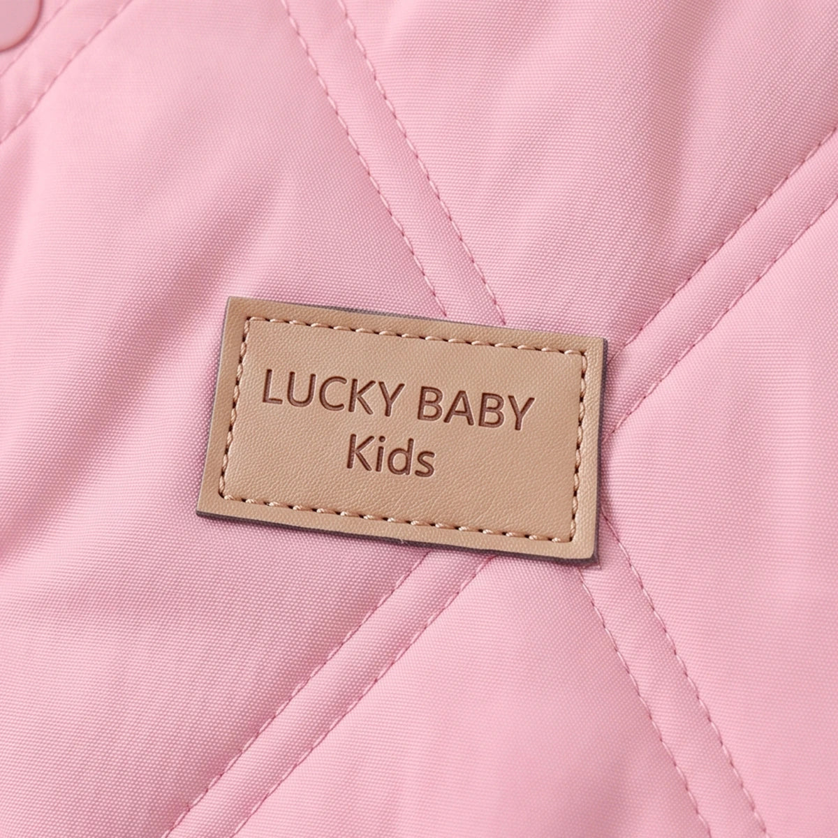 Girls Light Pink Long Sleeve Quilted Jacket Coats & Jackets