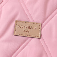 Girls Light Pink Long Sleeve Quilted Jacket Coats & Jackets
