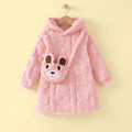 Girls Pink Self-Design Hooded A-line Dress With Sling Bag Casual Dresses Pink 3-4 Y