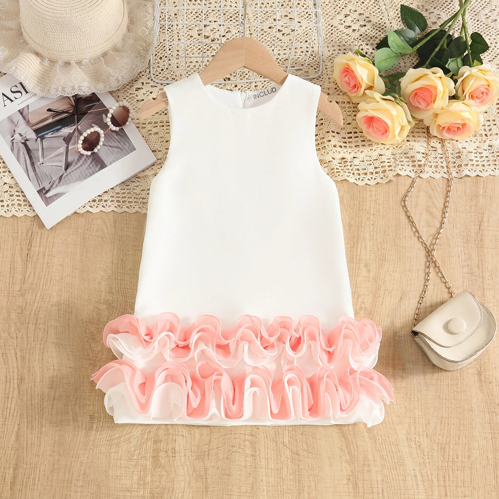 Girls Light Pink Ruffle A-line Party Dress Party Dresses Light Pink 2-3 Y