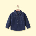 Boys Dark Blue Long Sleeve Denim Shirt Shirts Dark Blue 1-2 Y