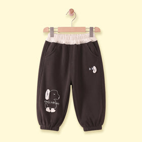 Boys Dark Brown Embroidered Jogger Joggers Dark Brown 1-2 Y