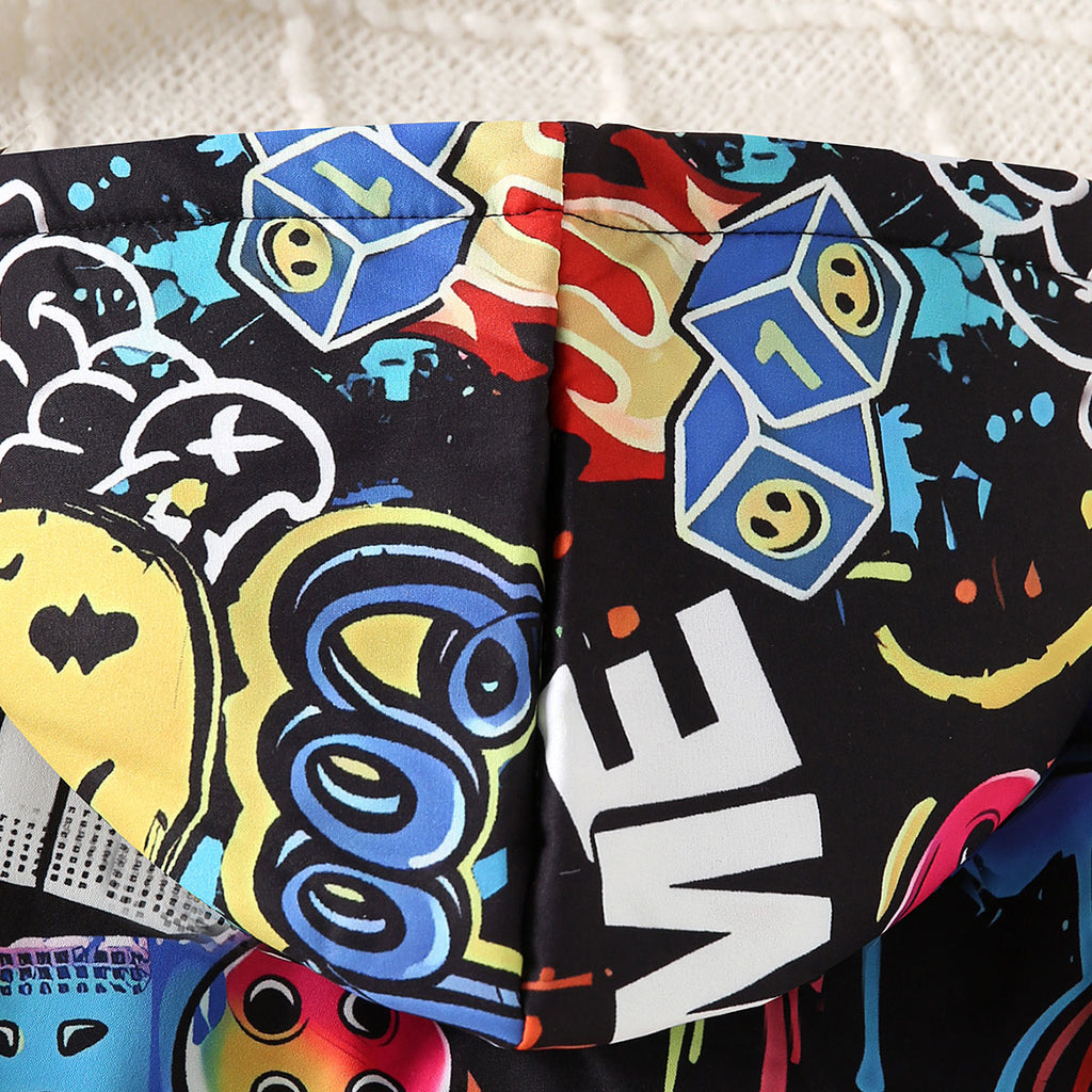 Boys Multicolor Printed Regular Winter Jackets Coats & Jackets