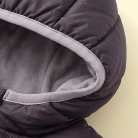 Boys Black Hooded Zip-up Puffer Jacket Coats & Jackets