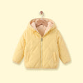 Girls Yellow Long Sleeve Hooded Puffer Jacket Coats & Jackets Yellow 1-2 Y
