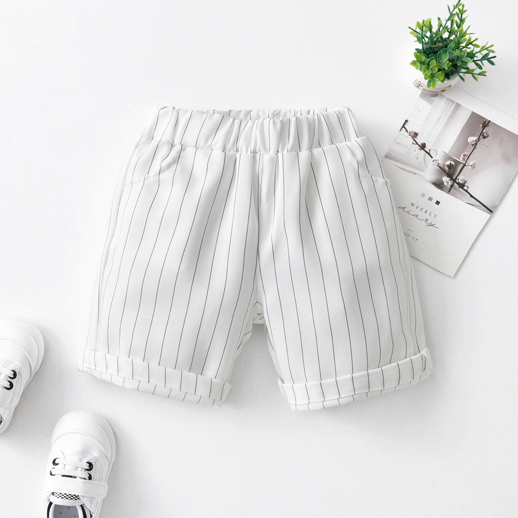 Boys Solid Color Elasticated Shorts Shorts Style 2 1-2 Y 