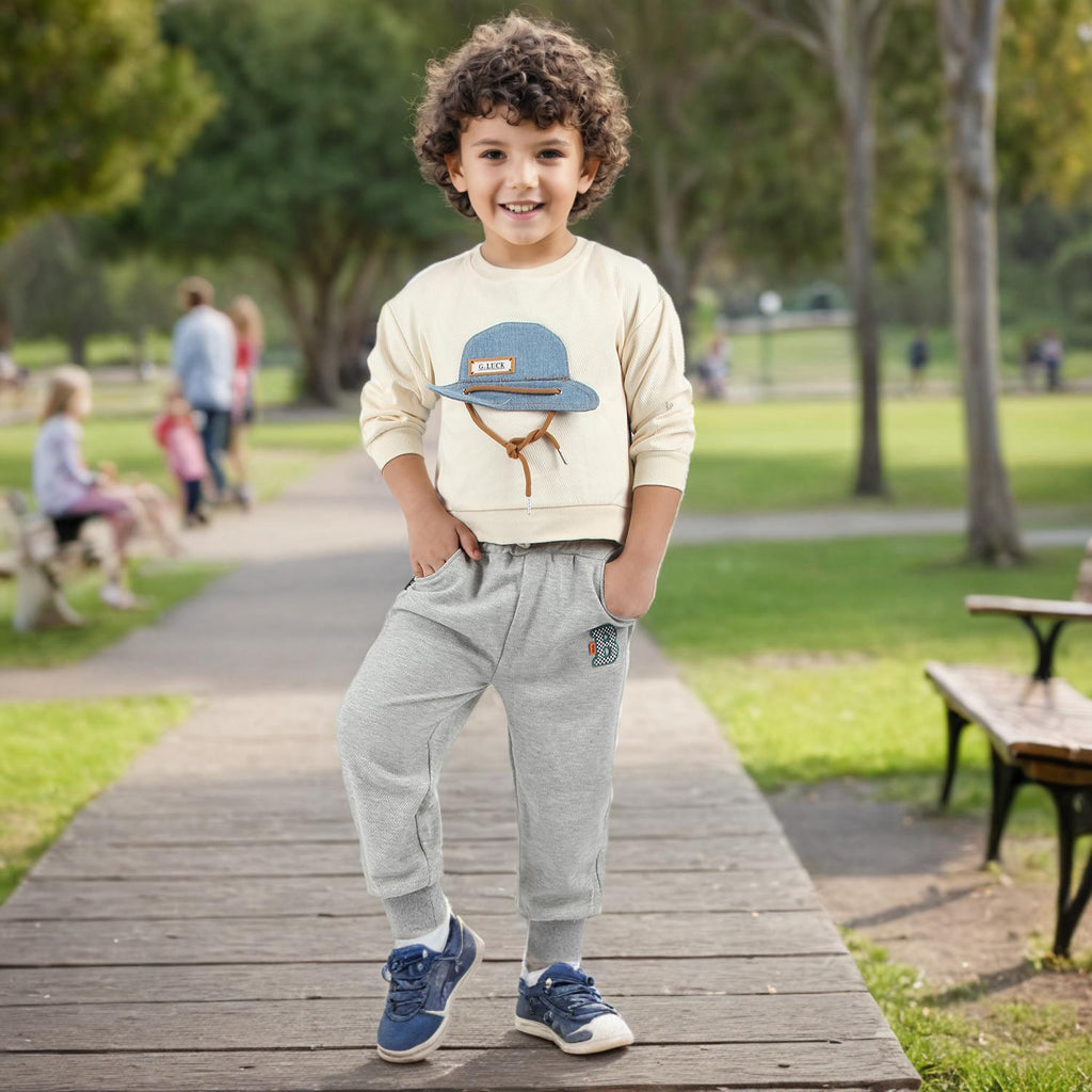 Boys Full Sleeves T-shirt with Joggers Set