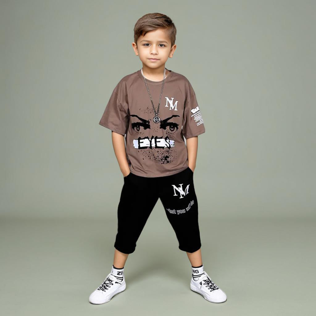 Boys Short Sleeve Printed T-Shirt With Shorts 2 pc. Sets   