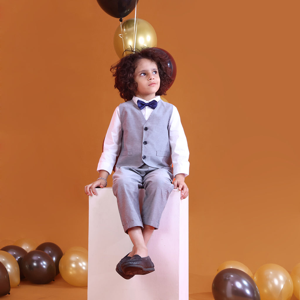Boys Shirt with Suspender Trousers & Waistcoat 3pc Set 3 pc. Sets