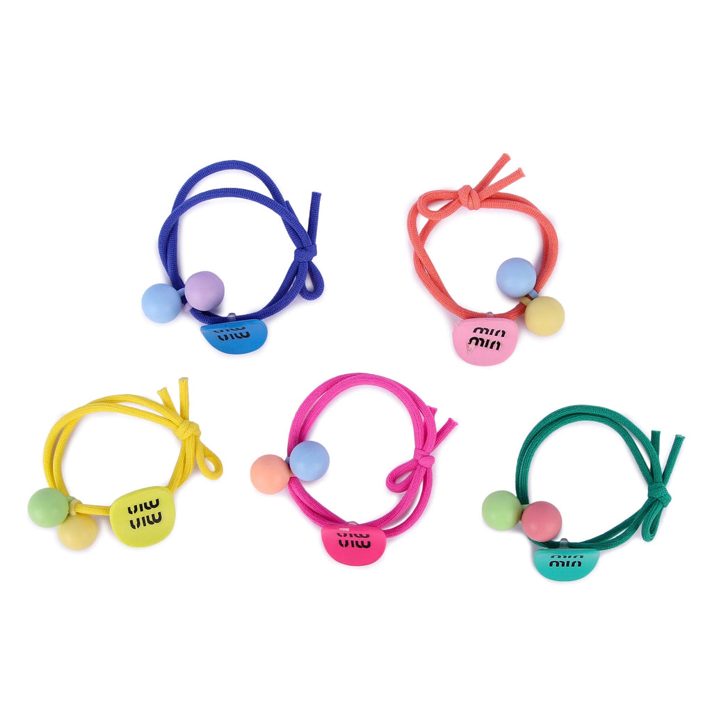 Girls Multicolor Hair Rubber Bands (Assorted, Pack Of 5)