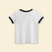 Girls Motif Printed Short Sleeves Casual Tee Tops & T-Shirts
