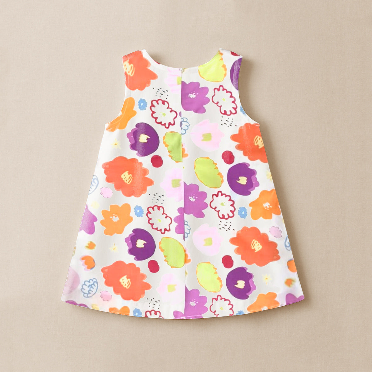 Girls Animal Print Sleeveless A-line Dress Casual Dresses