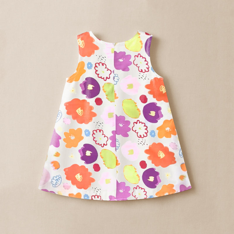 Girls Animal Print Sleeveless A-line Dress Casual Dresses