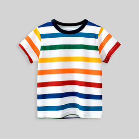 Stripe Print Tshirt Tshirts   