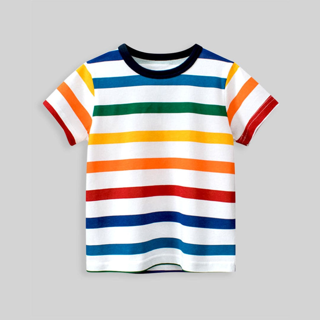 Stripe Print Tshirt Tshirts   