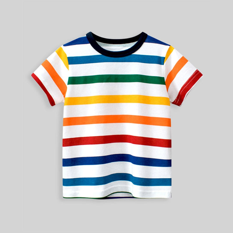 Stripe Print Tshirt Tshirts   