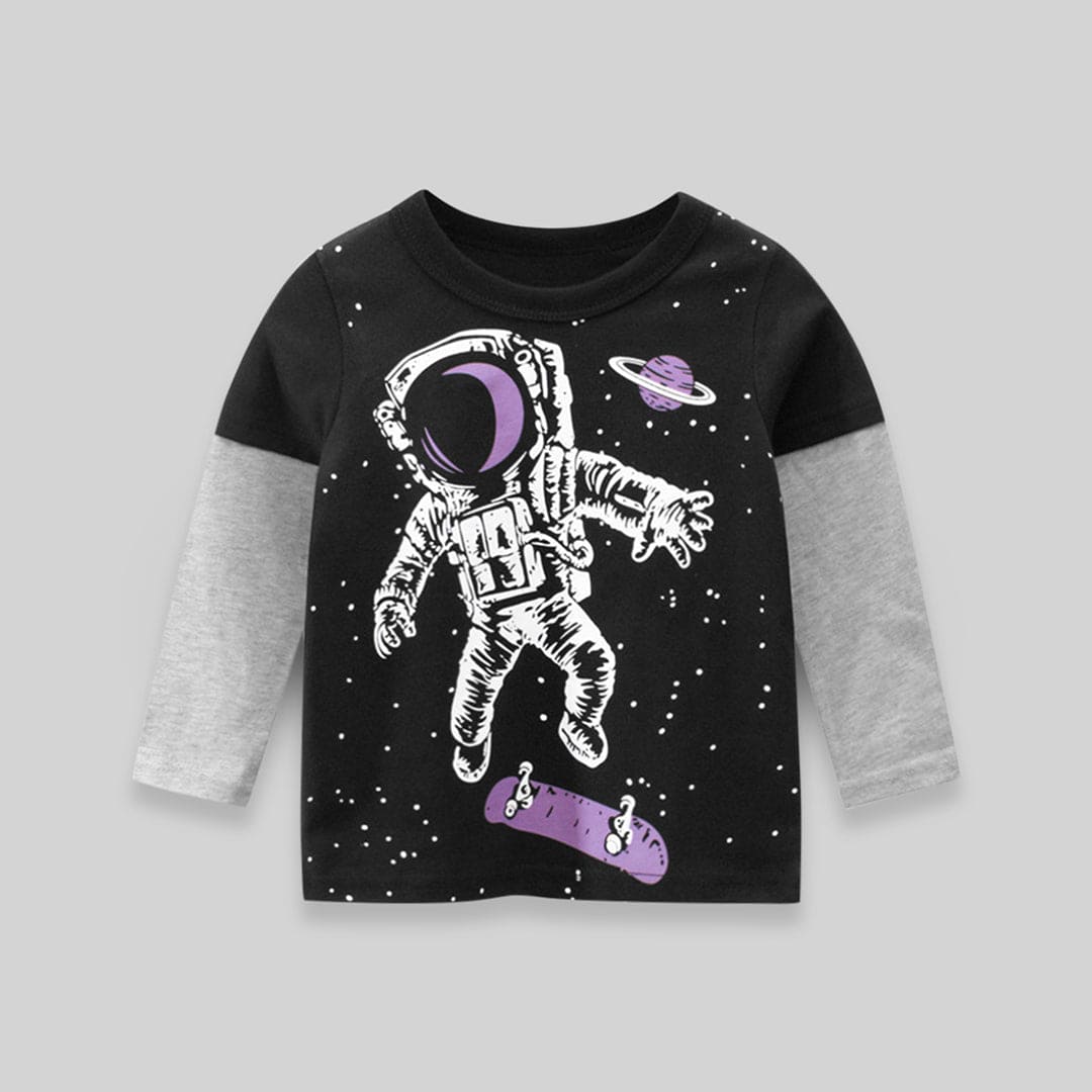 Space Print Tshirt Tshirts   