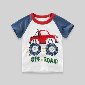 Short Sleeve T-shirt With Car print Tshirts   