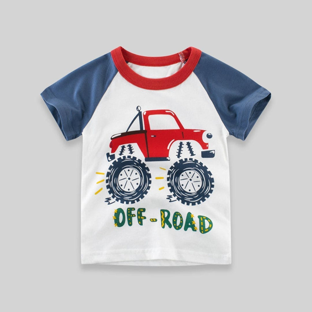 Short Sleeve T-shirt With Car print Tshirts   