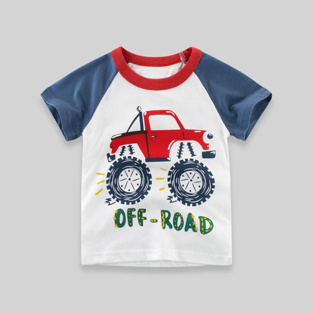 Short Sleeve T-shirt With Car print Tshirts   