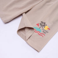 Boys Khaki Tropical Palm Print T-Shirt With Shorts Sets 2 pc. Sets