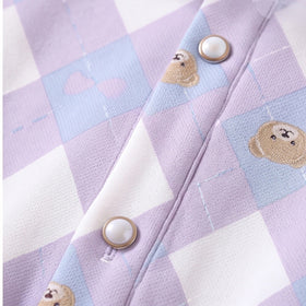 Girls Lavender Diamond Jacquard Long Sleeve Cardigan Sweaters & Cardigans