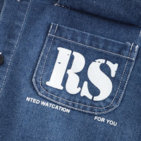 Boys Blue Denim Short Sleeves Shirt With T-Shirt And Cargo Pants Set 3 pc. Sets