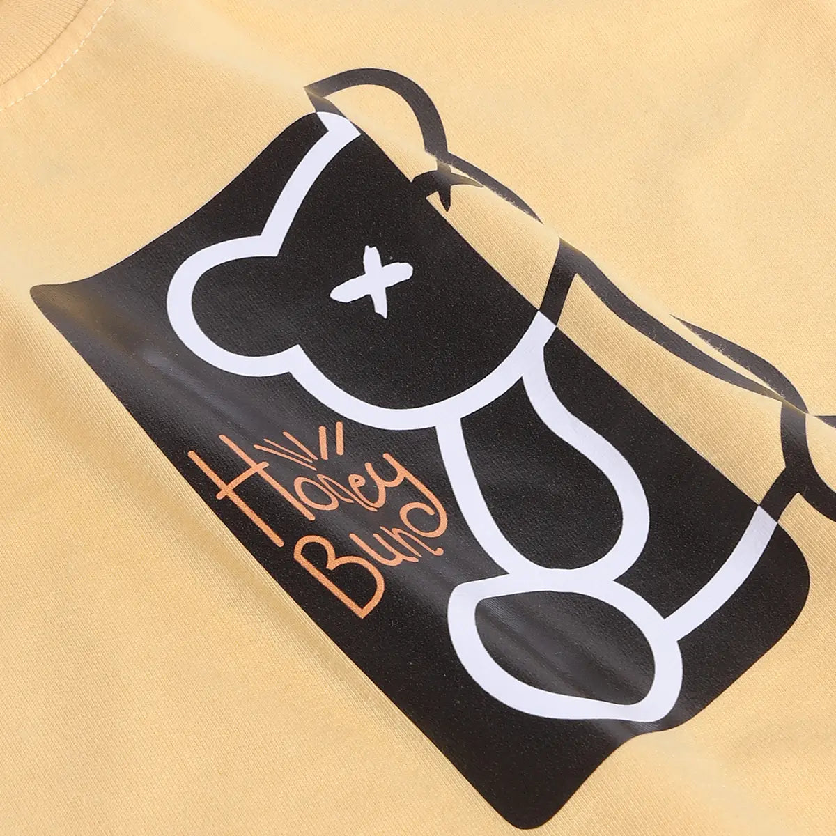 Boys Yellow Graphics T-Shirt With Short Sleeve Printed Shirt and Shorts Sets 3 pc. Sets