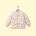 Girls Cream Heart Print Long Sleeve Quilted Jacket Coats & Jackets Cream 1-2 Y