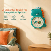 Dinosaur Wall Clock for Kids Room - 3D Cartoon Analog Clock for Boys and Girls Bedroom Trending Accessories