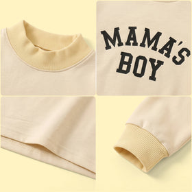 Boys Beige Typography Print Long Sleeve Sweatshirt Sweatshirts & Hoodies