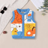 Boys Blue Self-Design Jacquard Sweater Vest