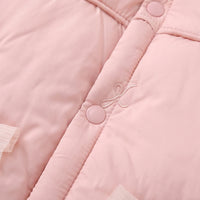 Girls Light Pink Embroidered Long Sleeve Jacket Coats & Jackets