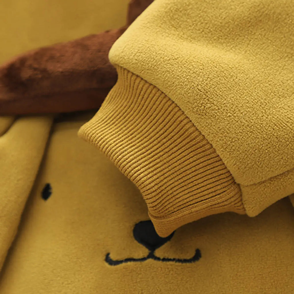 Boys Yellow Ear Applique Regular Sweatshirt With Pants Sets 2 pc. Sets