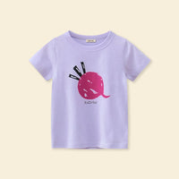 Girls Graphic Print Short Sleeves T-shirt Tshirts   